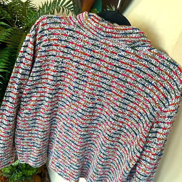 FDJ French Dressing Jeans Colorful Striped Soft Knit Top Cowl Neck Multicolored - Picture 9 of 12